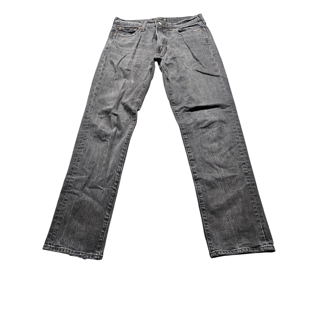 Abercrombie & Fitch Straight Jeans Mens 33x34 Black Vintage Stretch 131D0237